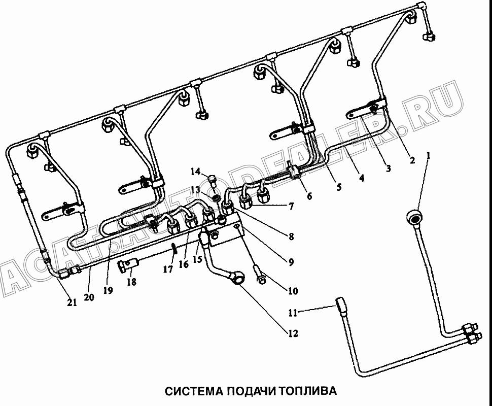 Шланг в сборе M3400-1104400A для Shaanxi самосвал