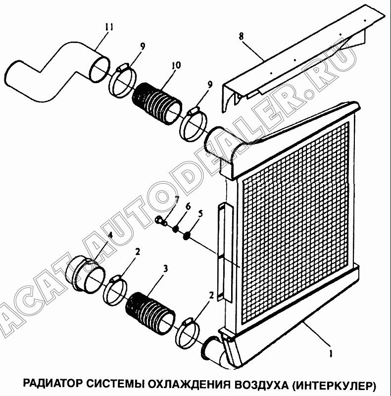 Радиатор 99112530351 для Shaanxi самосвал