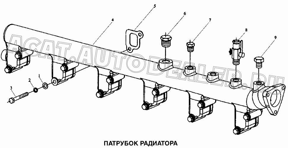 Сливная трубка M3000-1303041B для Shaanxi самосвал