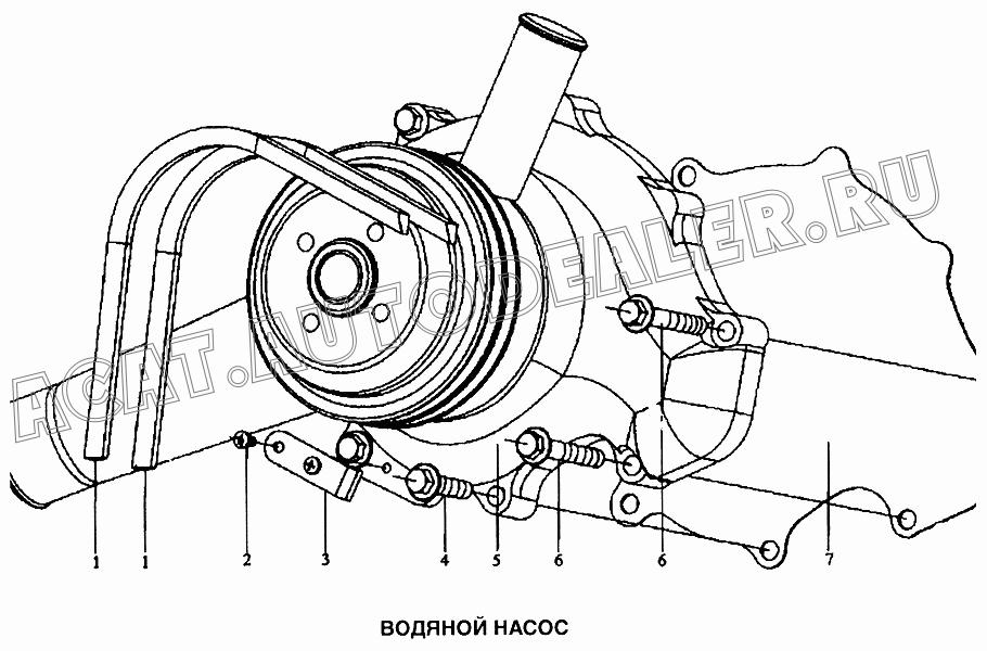 Деталь водяного насоса M3400-1307100A для Shaanxi самосвал