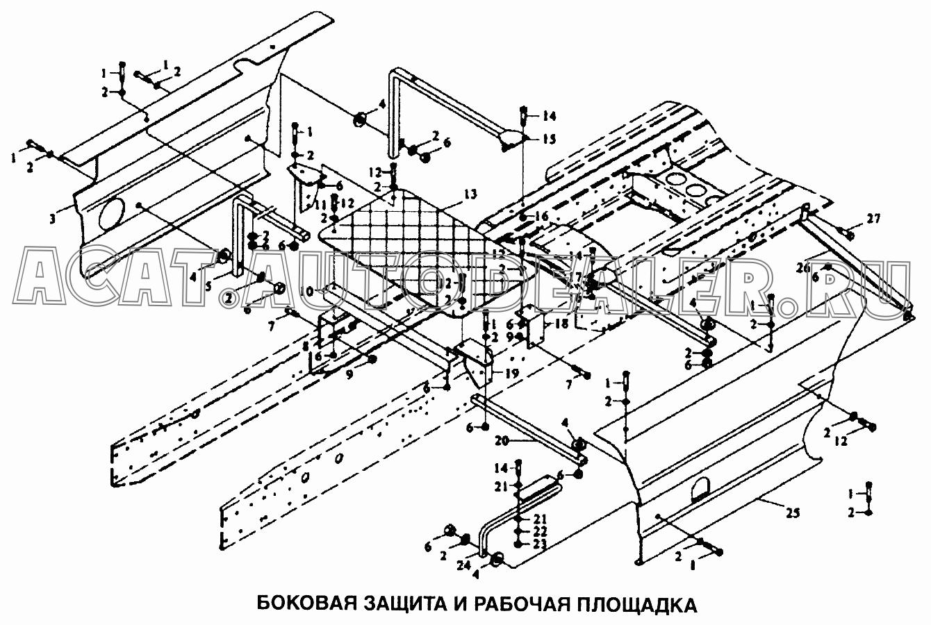 Боковая защита правая DZ1600871227 для Shaanxi самосвал