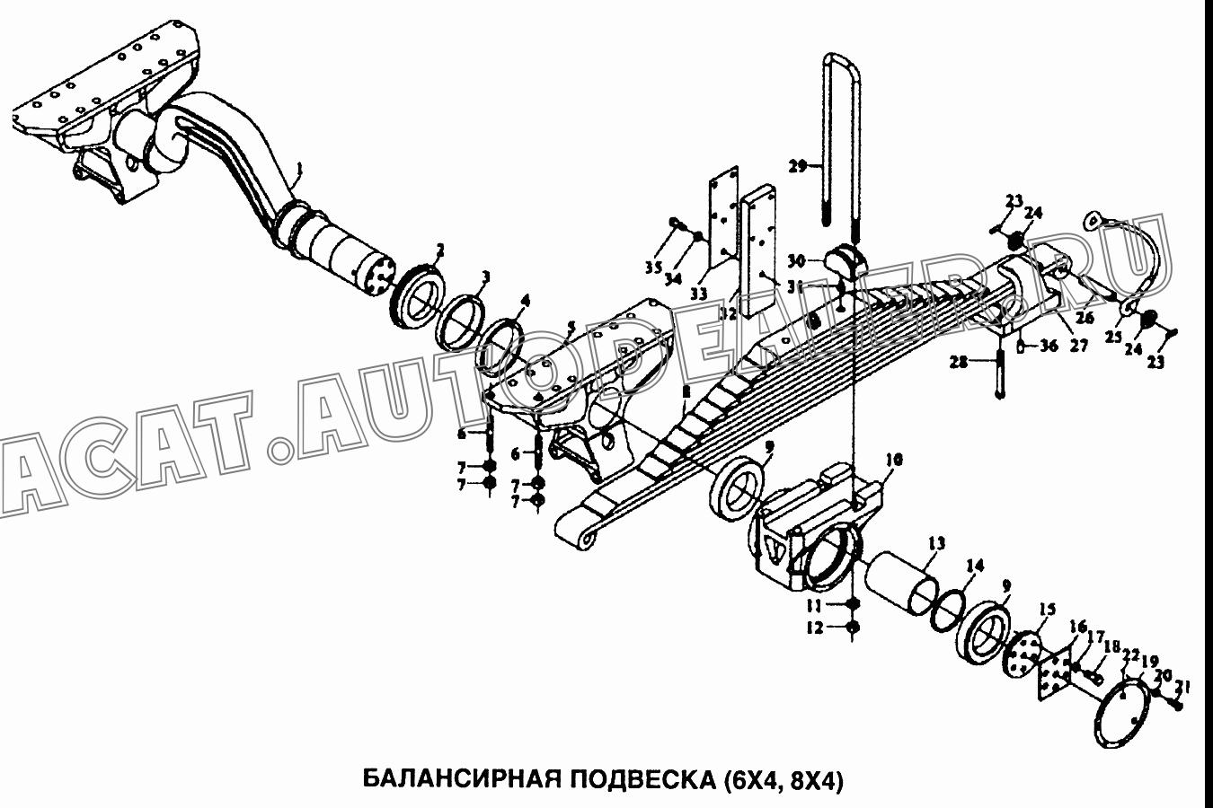 Балансирная ось в сборе 99114520168 для Shaanxi самосвал