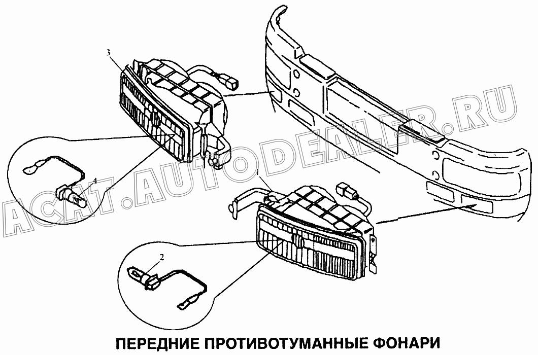 Противотуманные фонари левые 81.25101.6339 для Shaanxi самосвал