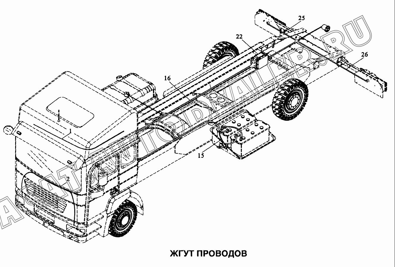 Жгут проводов шасси II DZ9100776073 для Shaanxi самосвал