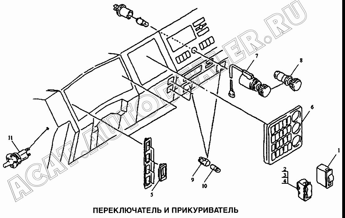 Панель переключателей 81.61701.0121 для Shaanxi самосвал