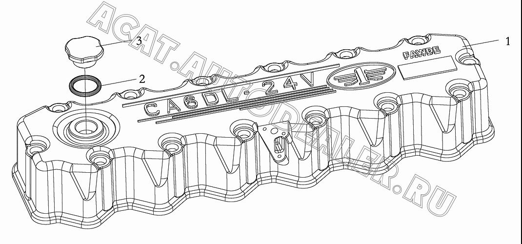 Крышка головки блока цилиндров 1003031A29D для FAW CA3252