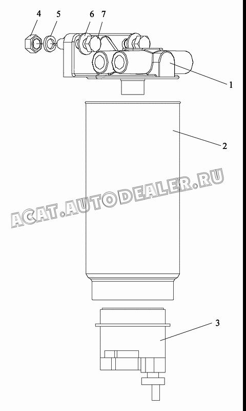 Головка топливного фильтра в сборе 1105020-367 для FAW CA3252