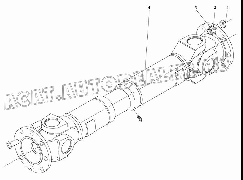 Карданный вал заднего моста 2201010-369 для FAW CA3252