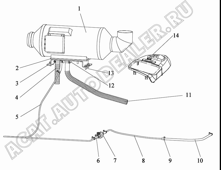 Включатель автономного обогревателя 8116015-447 для FAW CA3252