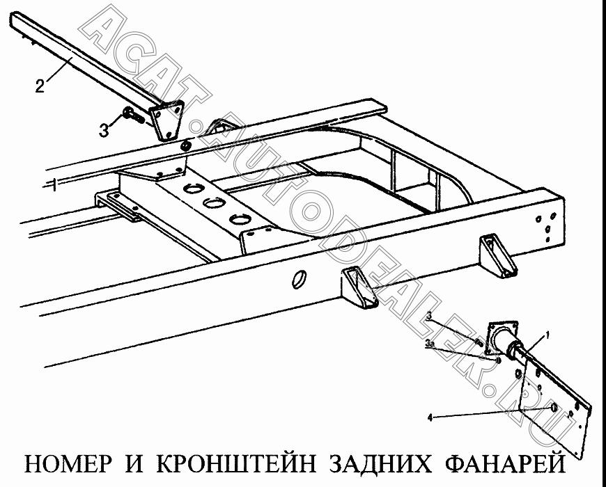 Кронштейн левого заднего фонаря AZ9716940001 для CNHTC Sinotruk Howo