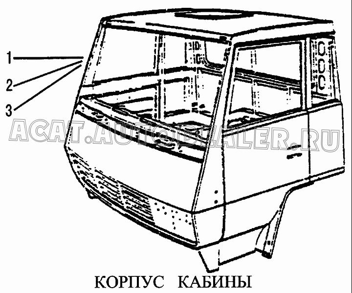 Корпус стандартной кабины HW70 в сборе (с дверью) AZ1641100001 для CNHTC Sinotruk Howo