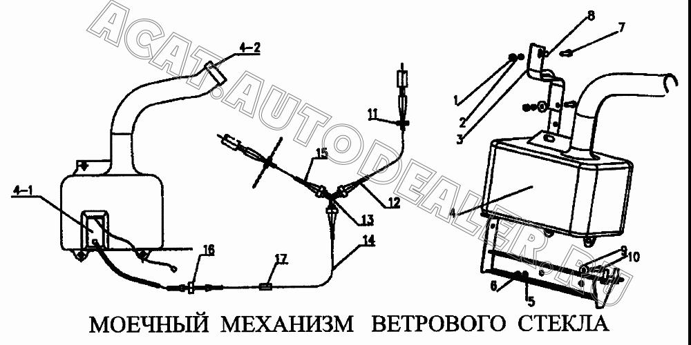 Кронштейн бачка омывателя AZ1642860009 для CNHTC Sinotruk Howo