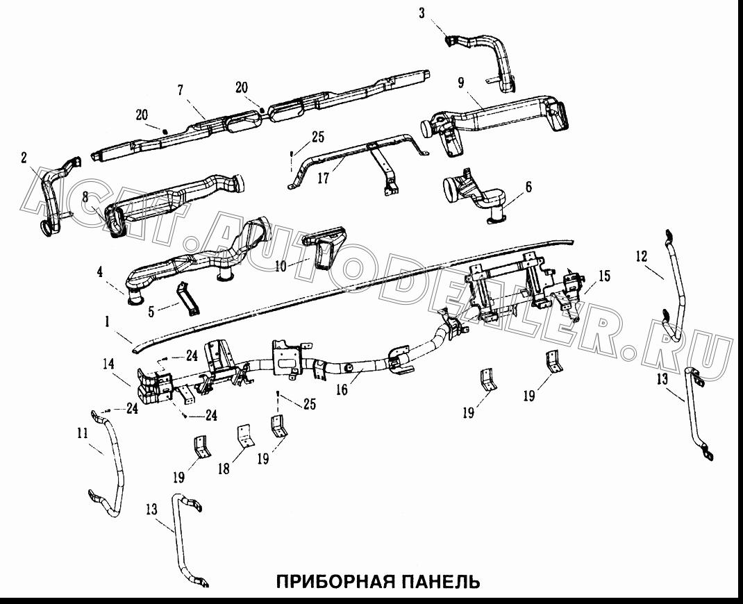 Крышка в верхней средней части панели приборов WG1642160213 для CNHTC Sinotruk Howo