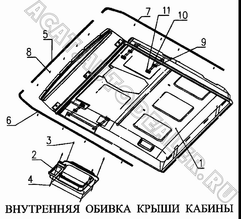 Пластина крыши WG1644610005 для CNHTC Sinotruk Howo