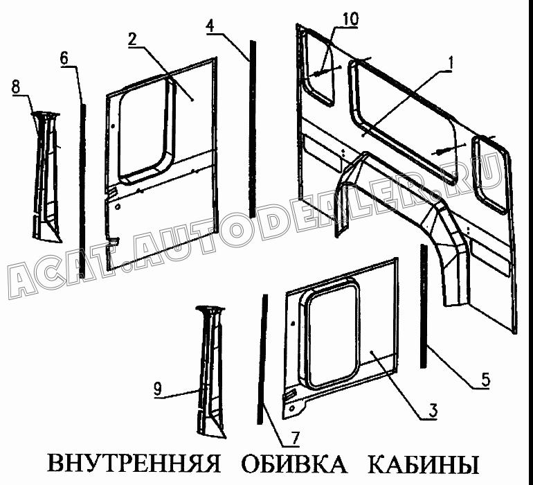 Задняя панель WG1644610011 для CNHTC Sinotruk Howo