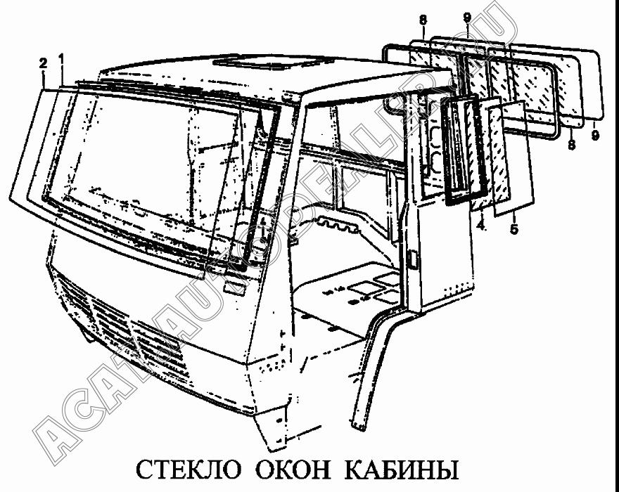 Ветровое стекло HOWO WG1642710001 для CNHTC Sinotruk Howo