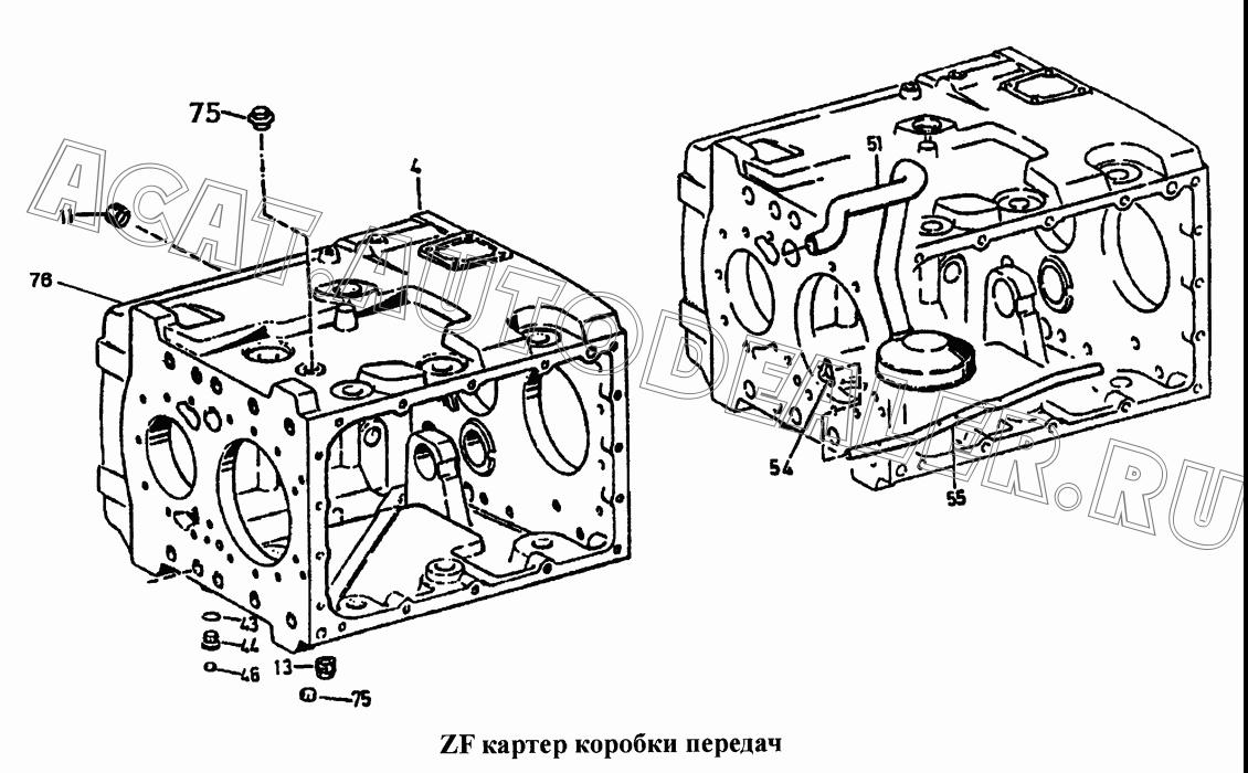 Картер коробки передач 1269301125 для CNHTC Sinotruk Hania