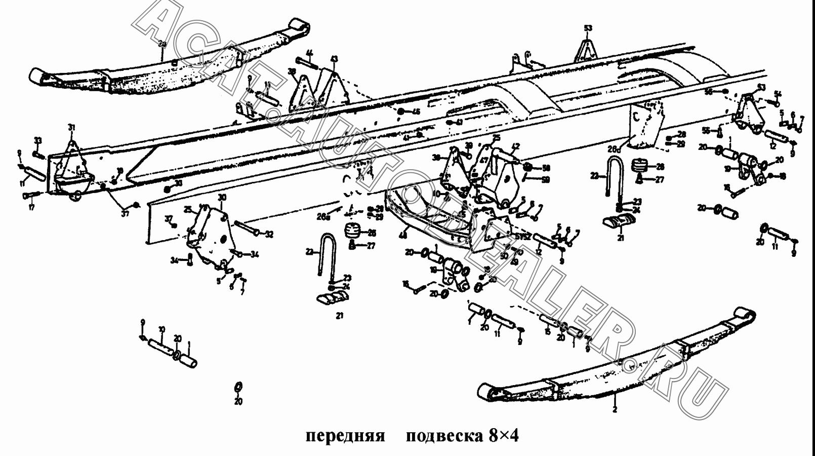 Листовая рессора передняя левая в сборе AZ9731520201 для CNHTC Sinotruk Hania