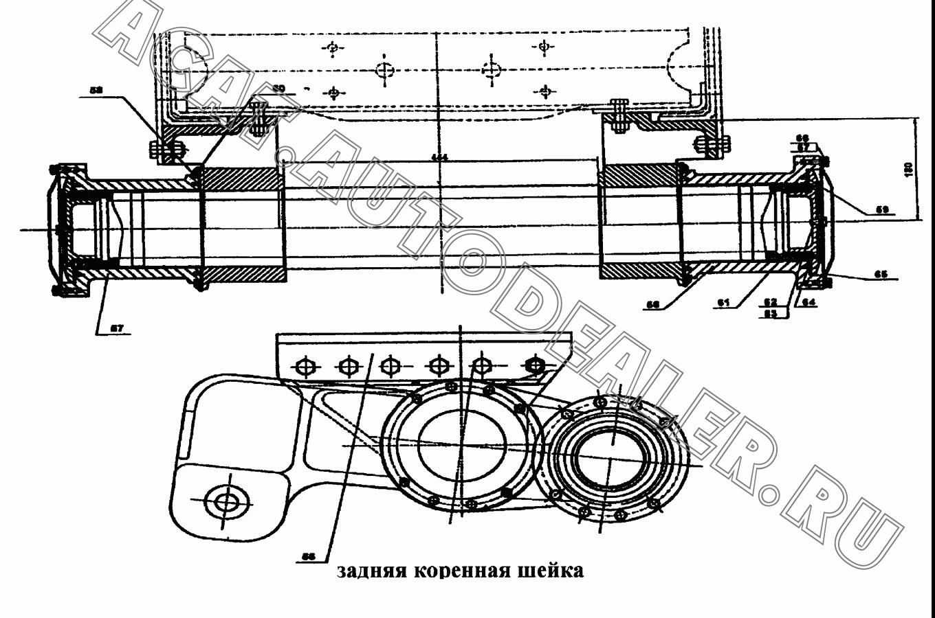 Поддерживающая ось AZ9725520035 для CNHTC Sinotruk Hania