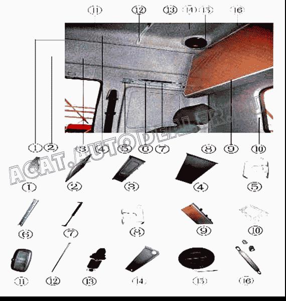 Средний потолок NZ1654780140 для CNHTC Sinotruk Hania