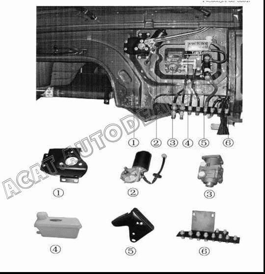 Кронштейн э/двигателя стеклоочистителя NZ1651740200 для CNHTC Sinotruk Hania