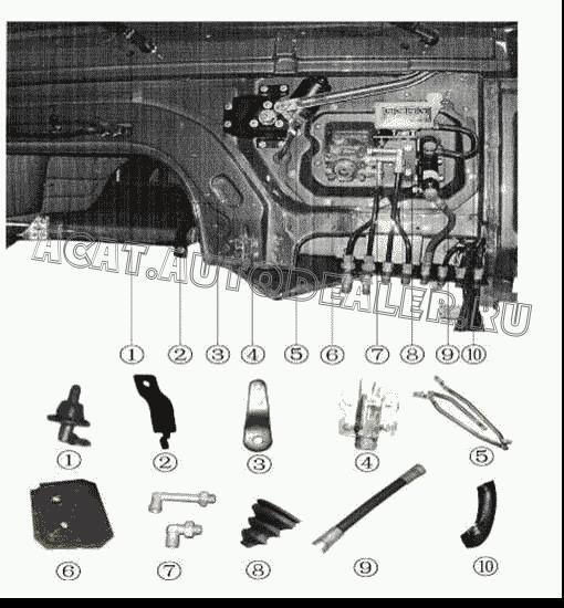 Прижим шланга омывателя NZ1651860020 для CNHTC Sinotruk Hania