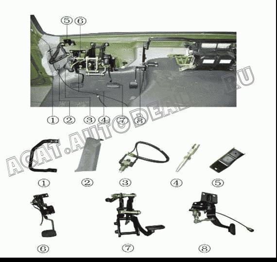 Левый передний поручень NZ1651770060 для CNHTC Sinotruk Hania