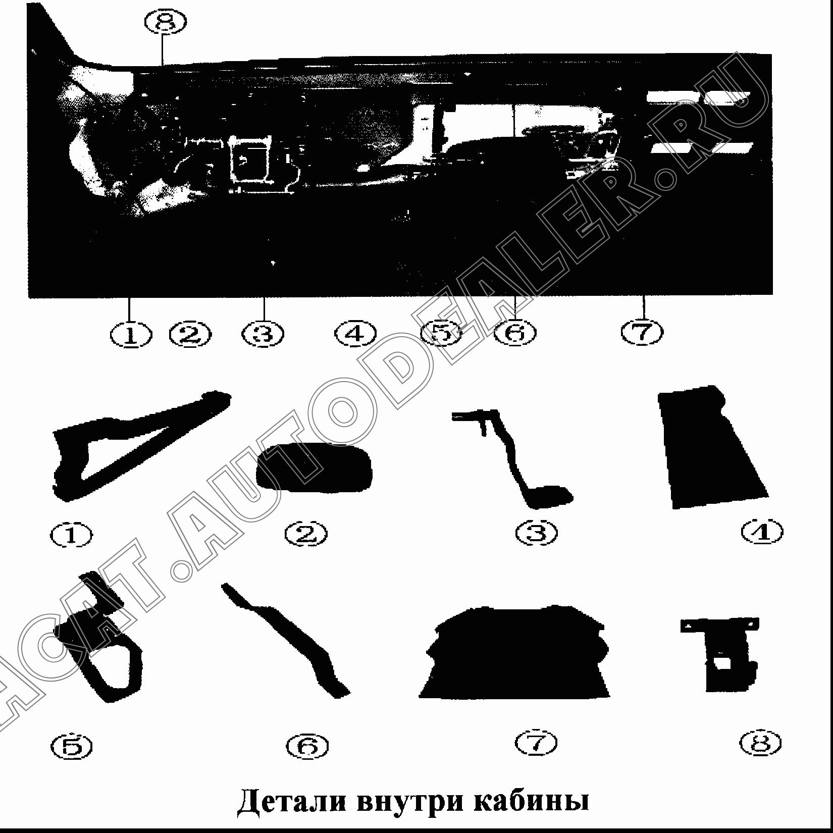 Левый кронштейн - панель приборов NZ1651160190 для CNHTC Sinotruk Hania