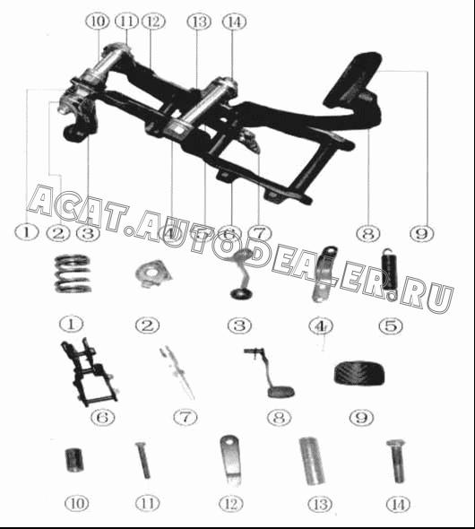 Комплект тормоза NZ9525470116 для CNHTC Sinotruk Hania