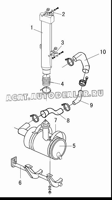 Air inducting pipe assembly 11V50-09010-AGY для DongFeng DFA 1064
