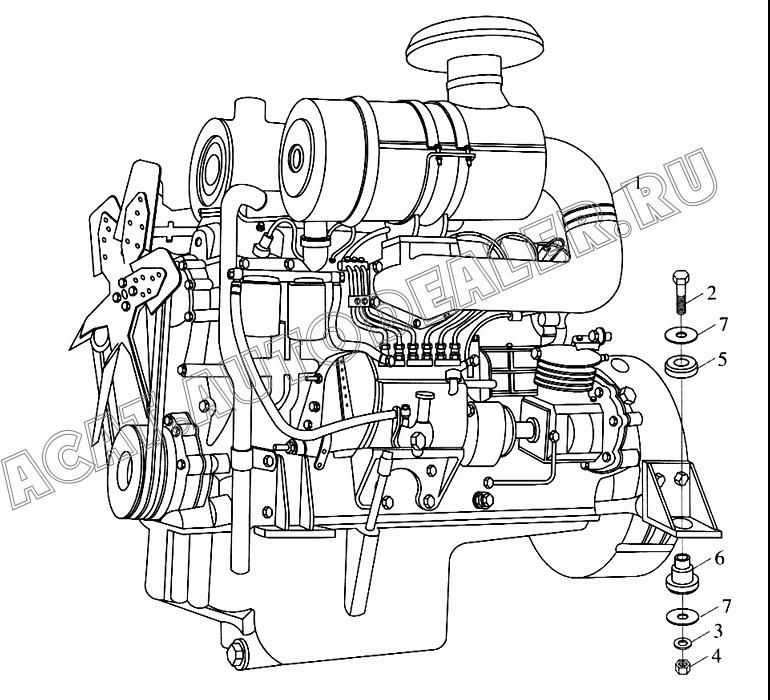 Двигатель 9D20-011000 для Foton FL936F