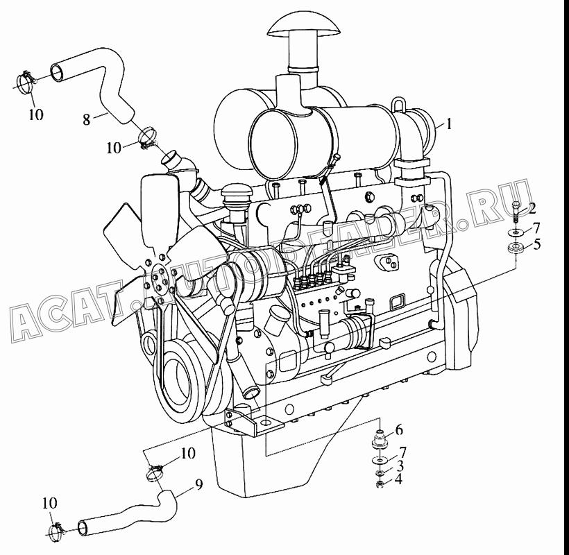 Двигатель (13020120-9) 9D22-011000 для Foton FL936F