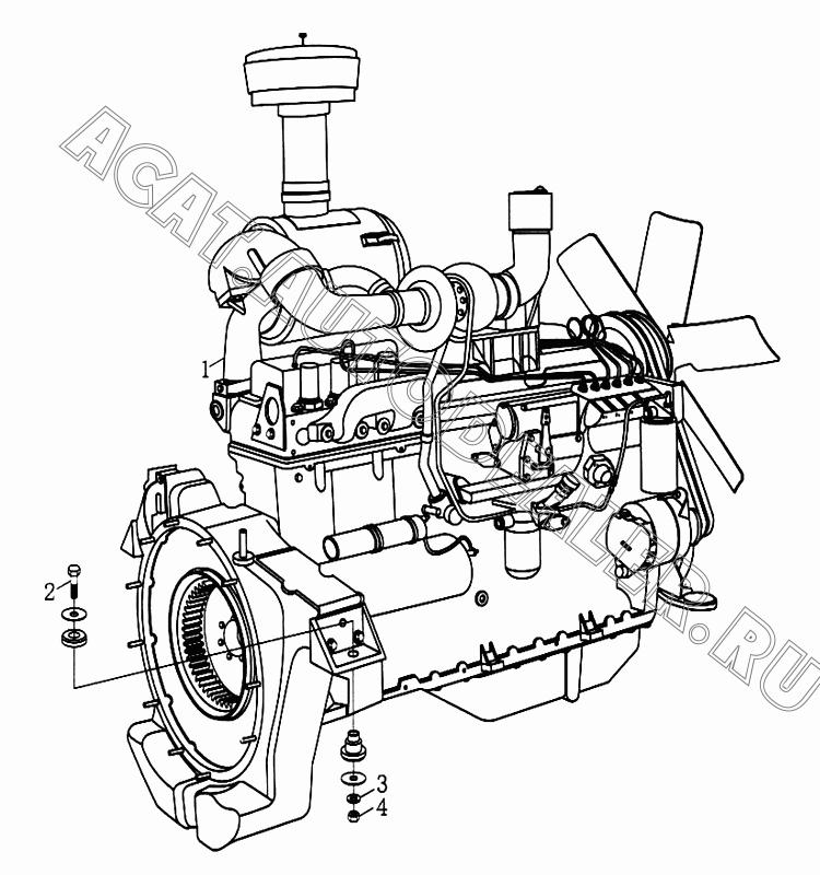 Двигатель 9F13-011000 для Foton FL958G