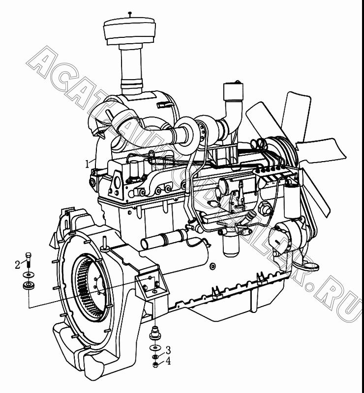 Двигатель 9F833-0101000 для Foton FL958G