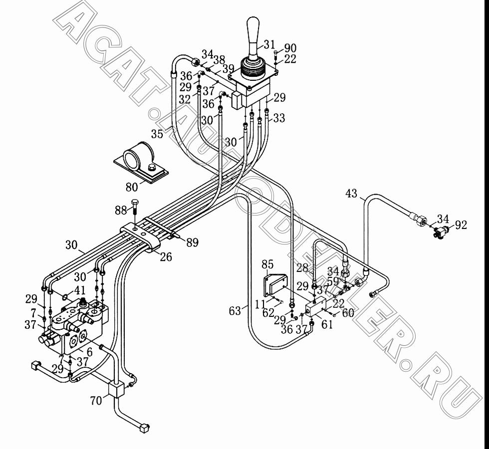 Трубка 9F29-590500 для Foton FL958G