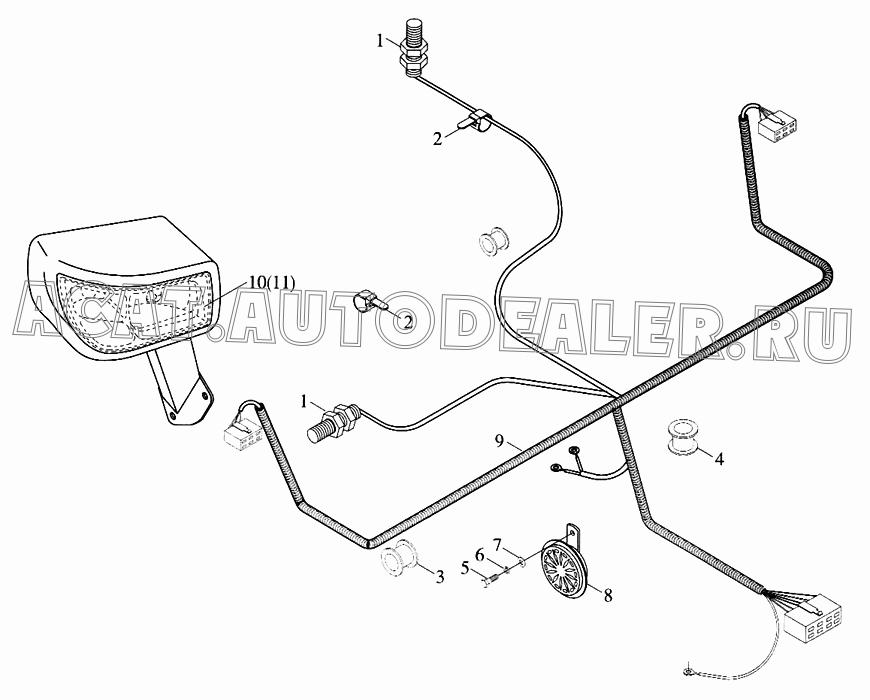 Звуковой сигнал 9F820-6205000 для Foton FL958G