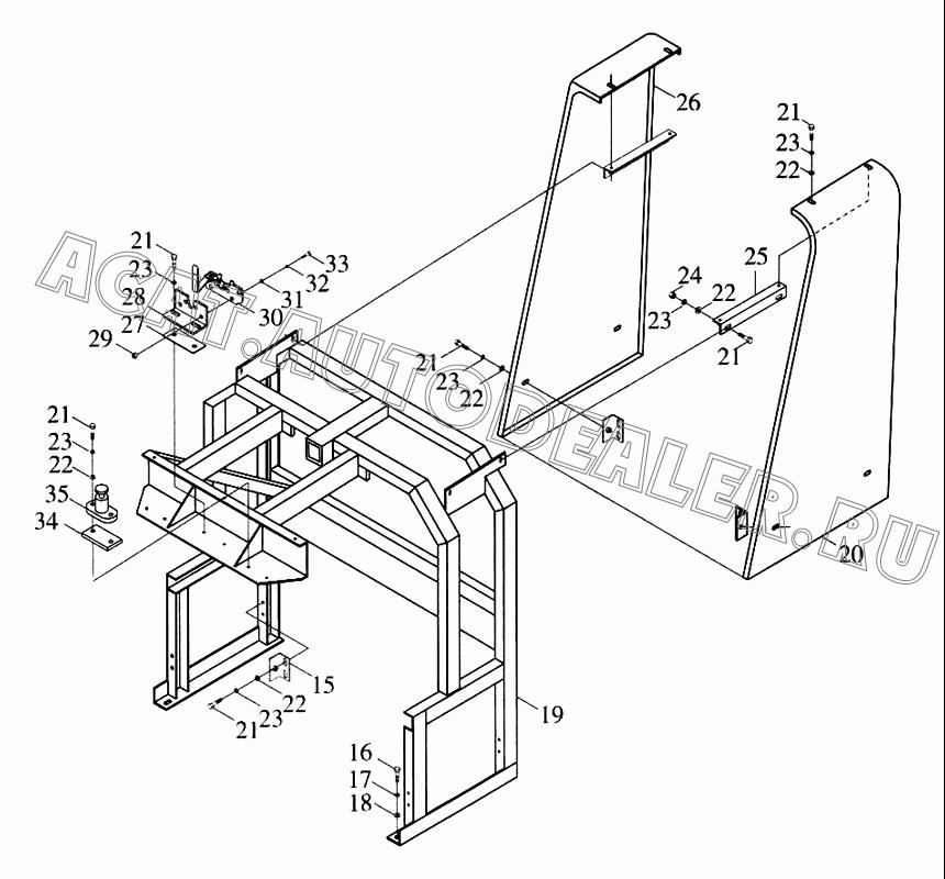 Каркас 9F29-471100 для Foton FL958G