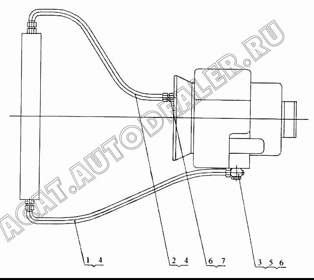 Рукав в сборе H251-2450-90°-TH для XCMG GR165