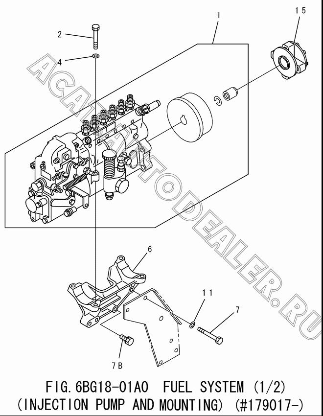 BRACKET 1-19751-165-1 для Isuzu 6BG1-1-T