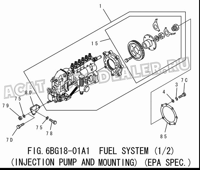 INJECTION PUMP ASS'Y 1-15603-504-1 для Isuzu 6BG1-1-T