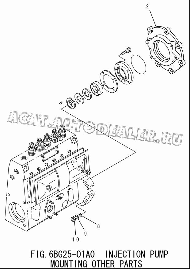 BRACKET 1-15619-489-0 для Isuzu 6BG1-1-T