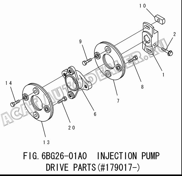 COUPLING 1-15782-019-0 для Isuzu 6BG1-1-T