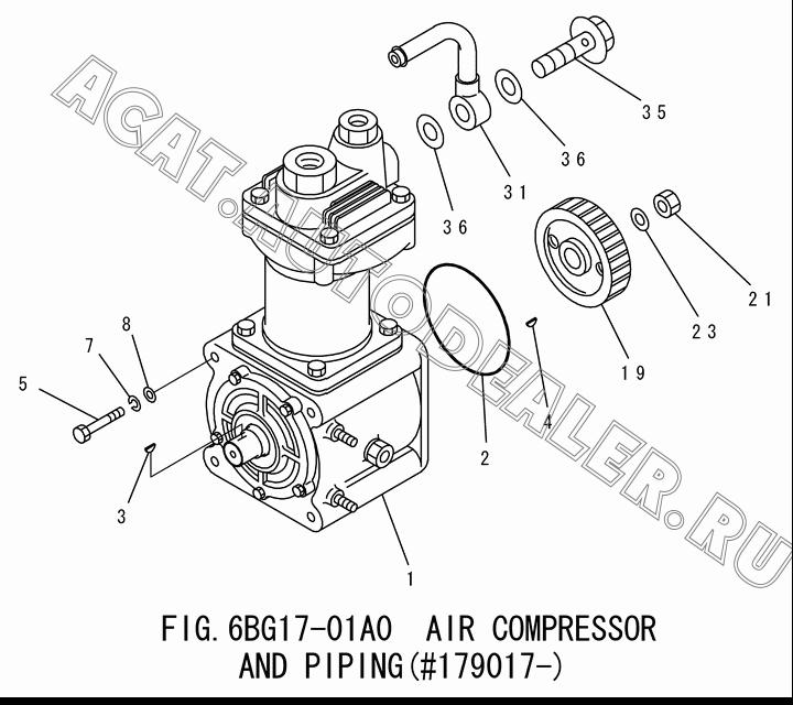 AIR COMPRESSOR ASS'Y 1-19100-325-0 для Isuzu 6BG1-1-T