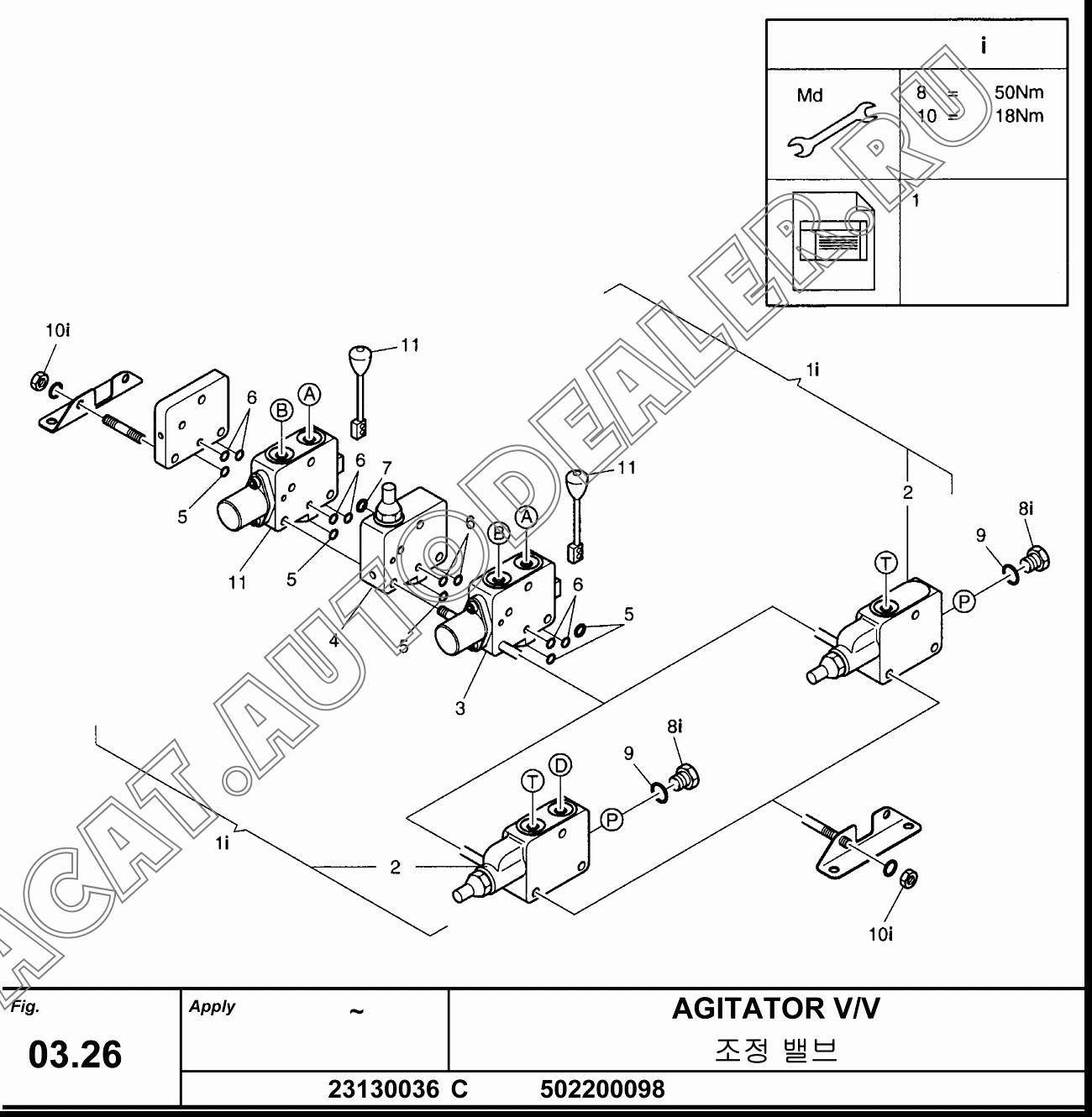 PRES. LIM. VAL. PLATE. 23130036-01 для Hanwoo HCP40.15X