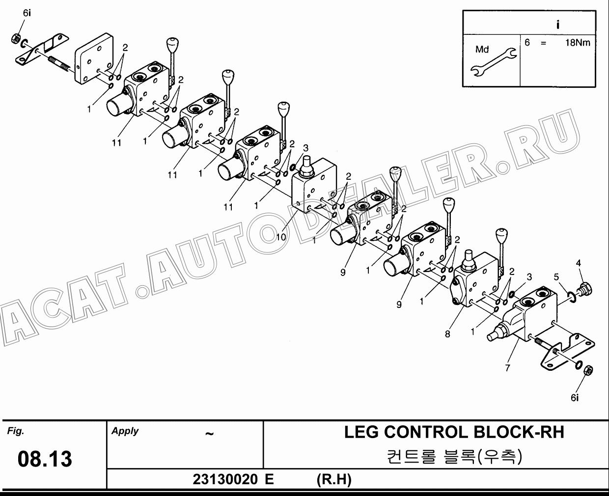 O-RING 5x1.5 DIN3770NB70 23130020-01 для Hanwoo HCP40.15X