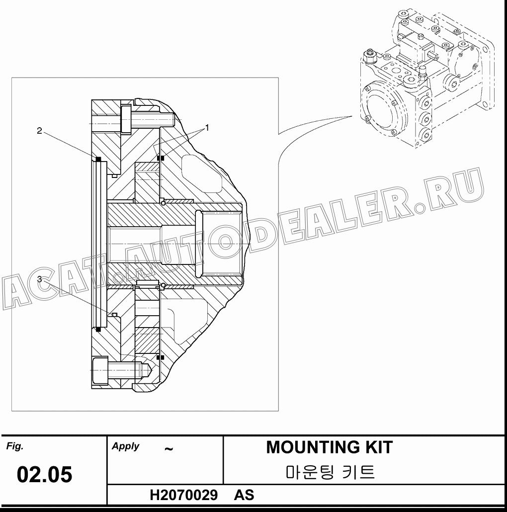 O-RING H2070029-01 для Hanwoo HCP40.15X