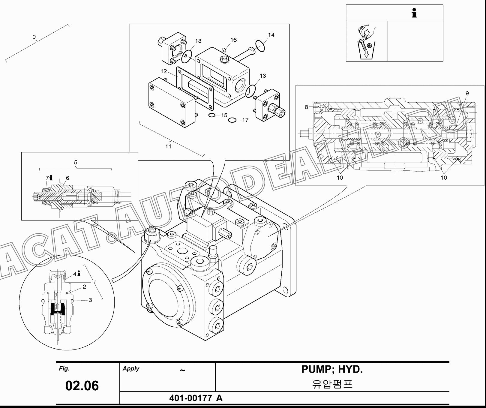 PRESSURE LIMITING VALV 401-00177-01 для Hanwoo HCP40.15X