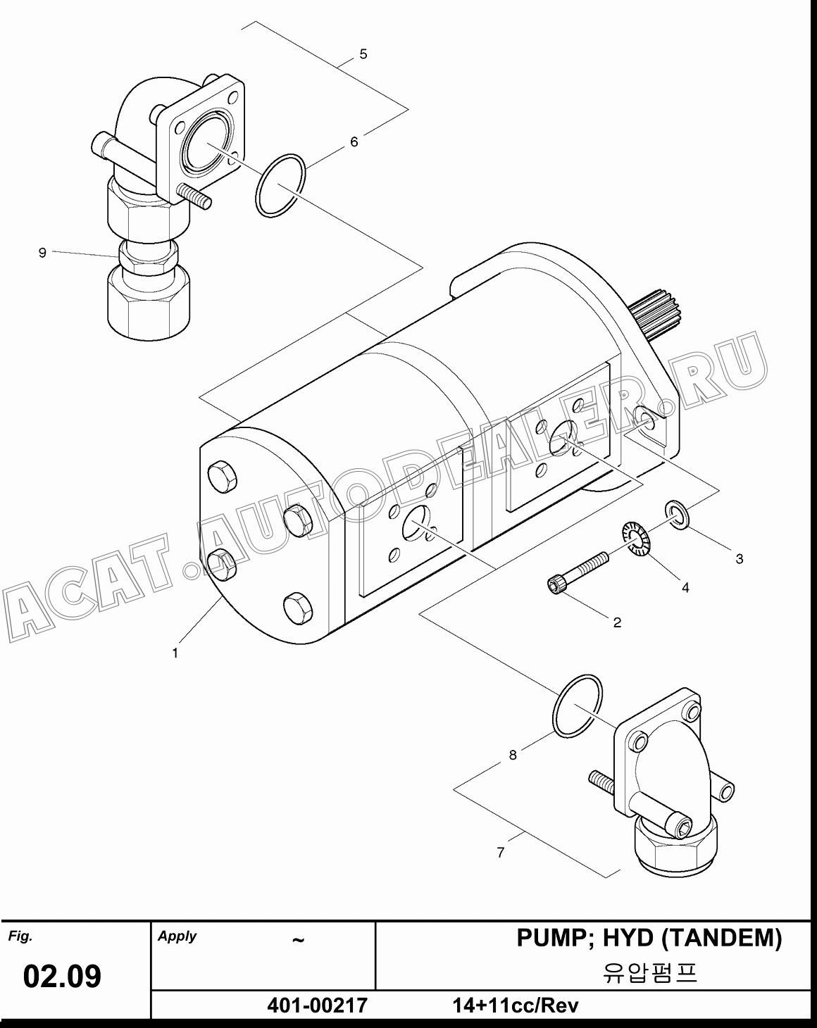 HYD. PUMP 401-00217-01 для Hanwoo HCP40.15X