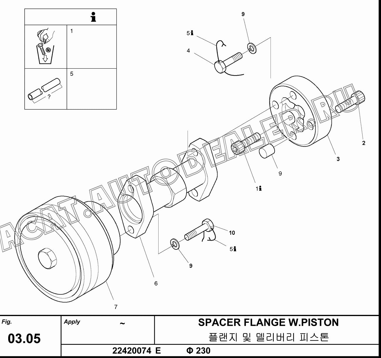 FLANGE 22430075 для Hanwoo HCP40.15X