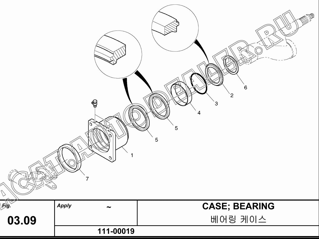 FLANGE, BEARING 111-00018 для Hanwoo HCP40.15X